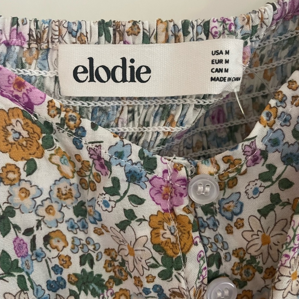 Floral Short Sleeve Dress with Open Back